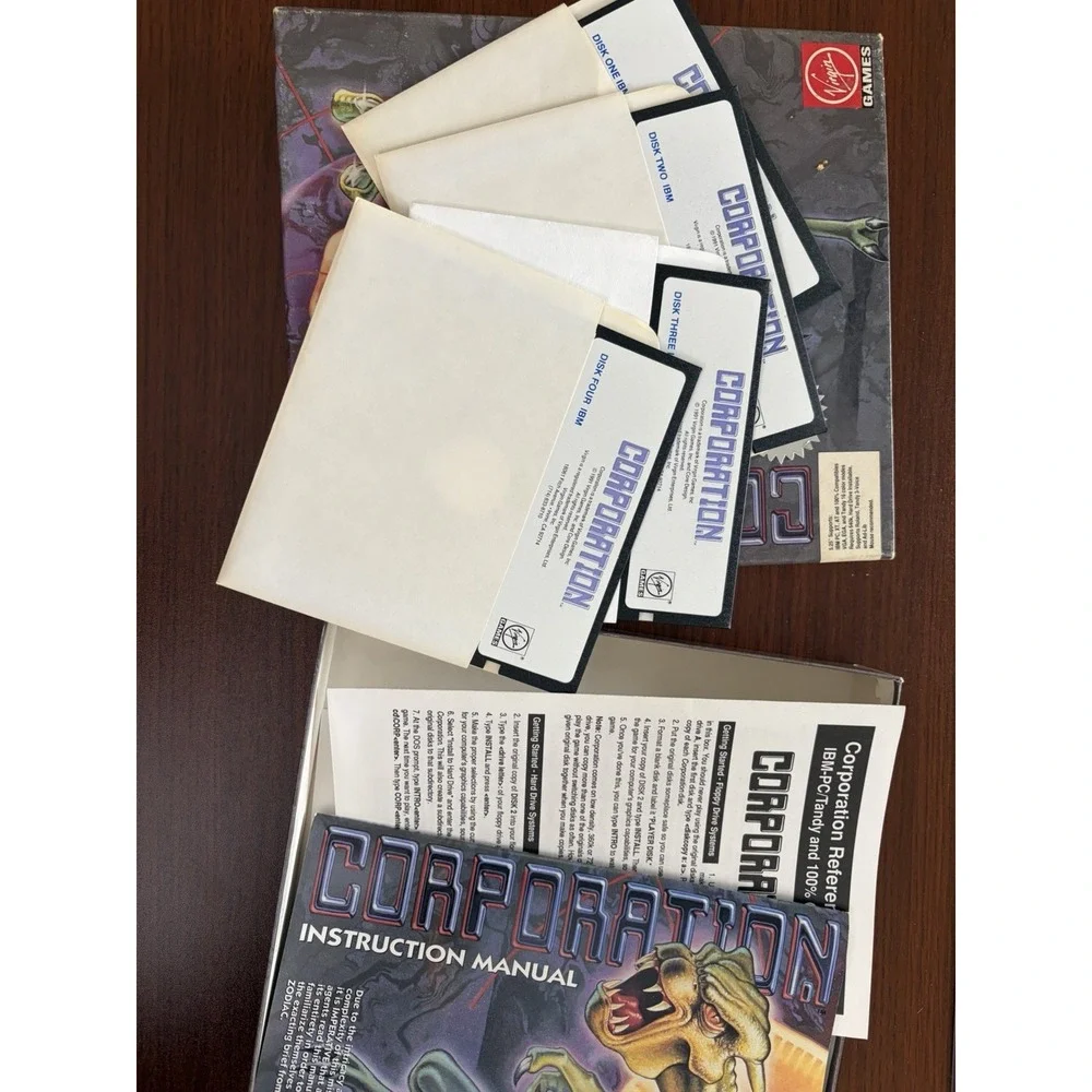 Corporation aka Cyber-Cop [1991] IBM PC Virgin Games BIG BOX Untested 5.25